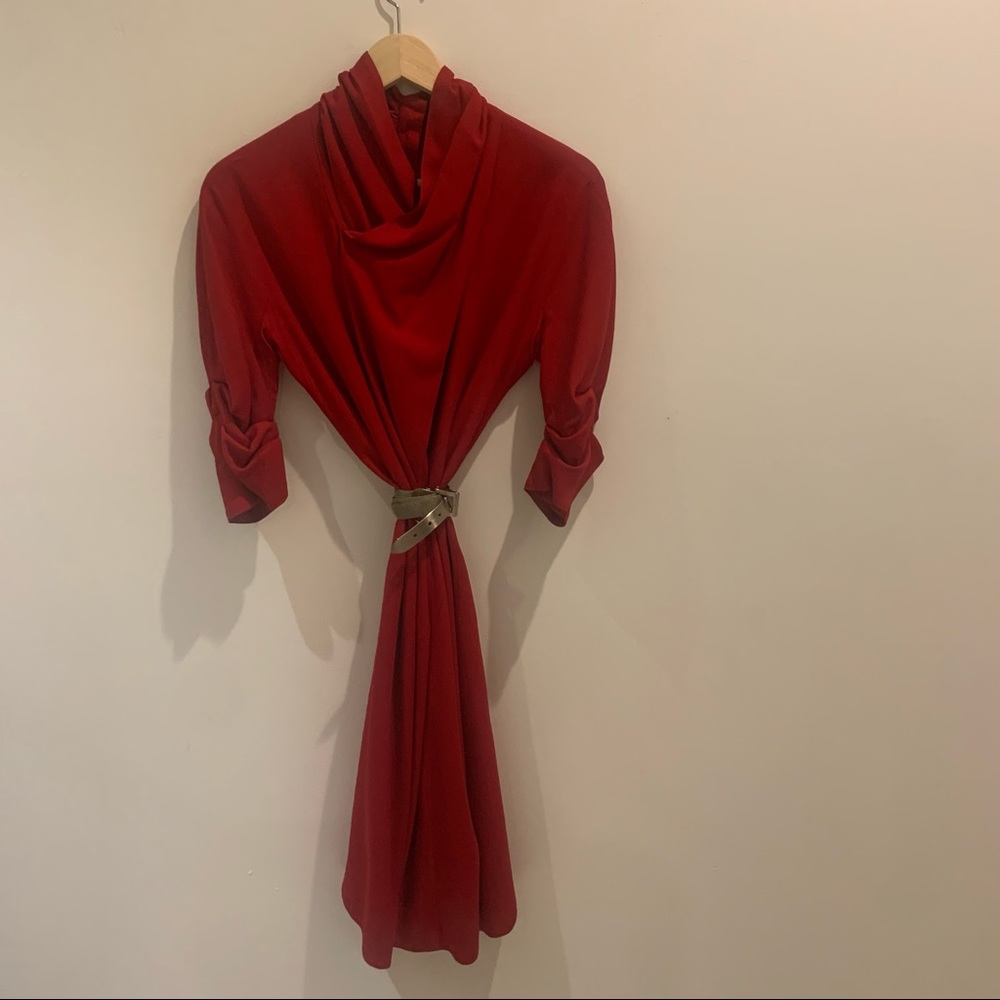 Giorgio Armani Silk Scarlet Dress NWOT